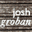 A 3x2 contact sheet of five grayscale and sepia-toned frames showing a person with curly hair in various poses, including text reading "josh groban" on the left frame.