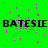 Green background with scattered pink pixels and repeated black text 'BATESIE' in two , partially obscured by pixelation