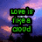 Pixelated text phrases in green, blue, red, and purple over a twilight sky background with silhouetted trees.