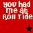 Red background with white text reading "you had me at Roll Tide" and three star symbols in black, dark red, and brown.