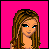 Pixel art contact sheet showing an animated bikini-clad character with multiple frames and repeated text elements on yellow backgrounds.