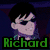 Six pixelated character portraits arranged in a , each with overlaid text labels in distinct colors and fonts