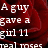 Four roses in red, blue, purple, and yellow quadrants with overlaid text about a guy giving roses and saying he'd love her until death.
