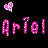 Pixelated pink text and hearts on black background with visible animation frame differences.