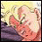 A 48x48 pixel animated contact sheet showing two frames of a Dragon Ball Z character with yellow hair and red clothing against a black background with white text.