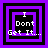 Four square display the text "I Don't Get It..." in white pixelated font over black backgrounds with purple borders, each showing a different arrangement of nested squares