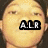 A pixelated face with a black rectangular overlay containing white text 'A.LR' over the eyes in one view, and no overlay in another view.