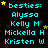 A static digital image displays a of repeated text entries on a black background with scattered yellow stars