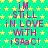A static image with a bright green background covered in yellow stars, displaying repeated pink text that reads "iM STILL iN LOVE WITH iSAaC!" across multiple