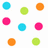 Pixelated circular icons in cyan, green, orange, and pink arranged in a with blue text reading 'Bekay' and a pink cherry symbol