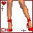 A 5x5 contact sheet of animated frames from a pixel-art buddy icon featuring a cartoon woman with long brown hair, red earrings, and white top, displaying various poses and text phrases like "you're my baby" and "amazing!" on heart-decorated backgrounds.