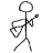 Four stick-figure animations of a person playing guitar, each showing different body positions and arm movements