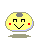 Four pixelated yellow circular faces with gray top patches, red cheeks, and black eyes display varying mouth expressions