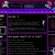 Static pixelated image of a dark interface with purple borders and light gray text elements on black background.
