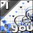 Animated pixel art of a character with white hair and blue accents saying "I love you" in