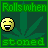 nine showing a yellow smiley face with changing expressions over a green cannabis leaf background and 'Rolls when stoned' text