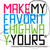 Pixelated text in four horizontal color bands—pink, blue, green, black—forms a wordwall with partial letters and visible pixelation.