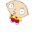 Animated contact sheet of Stewie Griffin from Family Guy with evolving text phrases above each frame, showing a sequence of increasingly explicit