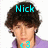 A person with curly dark hair wears a purple shirt; cyan text labels change across frames while a cyan '3' symbol remains constant.