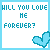 A 5x5 grid of animated frames showing a pixel art contact sheet with the text "HILL YOU LOVE ME FOREVER?" and heart symbols in various positions across each frame.
