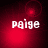 Red-toned animated icon with white text 'paige' centered over a dark background, featuring shifting light effects and circular glows.