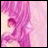 A pixelated anime-style character with long pink hair and a light-colored dress on the left, next to stylized text reading "Anime IM" above smaller text "COM" on a black background.