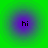 Four circular icons with green outer rings and purple inner gradients, each containing the text 'hi' in black pixelated font.