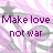 Pixelated text phrases on a pink and gray starry background with varying color schemes for each phrase.