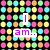 A static image with a colorful dot background and overlaid text fragments in purple, orange, pink, and white
