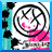 Animated icon with circular black line art, pink and teal background elements, and sequential text changes from 'BLINK and theyre' to 'GONE'.