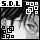Black-and-white pixelated image of a person with dark hair, showing mouth and chin area in repeated pattern