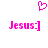 A static pixel art image featuring a pink heart symbol above two identical text phrases in pink pixelated font.
