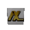 Animated sequence of a 3D cube displaying stylized 'X' and 'M' letters in gold on white faces against gray background.