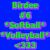 six distinct pixelated text-based buddy icons with varied backgrounds and color schemes, each displaying personalized messages and symbols
