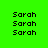Green background with multiple instances of the name 'Sarah' in black text, some highlighted in red rectangles.