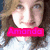 A pixelated image of a person with long brown hair wearing a white top, with the name "Amanda" displayed in different colored text overlays.