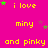 A bright pink background displays repeated yellow text phrases with scattered green and purple stars, showing subtle star position changes across frames.