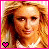 A 4x3 contact sheet of pixelated animated frames showing a woman with blonde hair and pink heart icons, displaying text variations like "MS. HILTON" and financial phrases.
