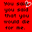 Red background with black pixelated text repeating 'You said you said that you would die for me.' and a white heart symbol replacing the letter 'i' in 'said'.