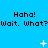 Blue background with repeated text and animated white star-like shapes changing position across frames.