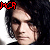 Two side-by-side pixelated frames of a person with long dark hair and visible facial features, each displaying the text "MCR" in different colors above their head.