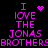 Pixelated text in bright pink on black background with animated heart and starburst symbols replacing punctuation.