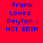 Four display identical pixelated text on red, pink, white, and light pink backgrounds with blue lettering