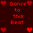 Red pixelated text and heart symbols on a dark red background, arranged in repeating patterns with consistent spacing.