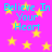 A static image with a bright pink background filled with yellow stars and repeated cyan text reading "Believe In Your Heart".