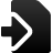 Black arrow pointing right with white outline on dark gray background, part of a rounded toolbar icon set.