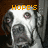 A pixelated dog face with orange text overlays reading HOPE'S MY WIFE <3 across three