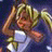 A pixelated anime-style character with blonde hair and a blue outfit appears on the left side of a contact sheet, while the right side displays stylized text reading "Anime IM" and "com" against a black background.