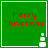 Green square with red 'Merry Christmas' text and white snowman icon in bottom-right corner, displayed as four identical arranged in a