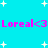 Cyan background with white star shapes and repeated pink text reading "Loreal<3 Loreal<3" in two horizontal
